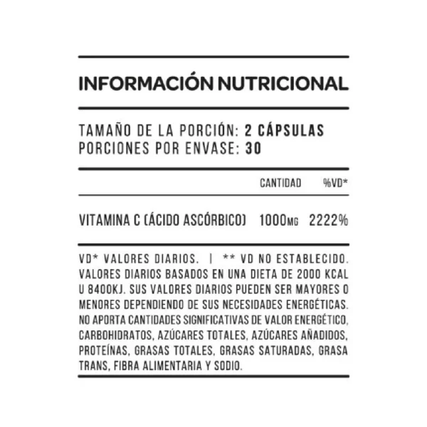 Star Nutrition Vitamina C x 60 Cápsulas - Imagen 2